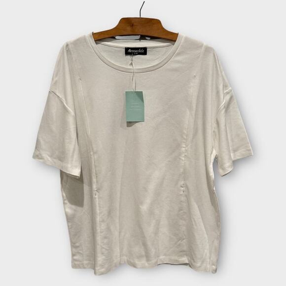 NWT Accouchée Side Zip Maternity/Nursing T-Shirt Size S/M - Picture 3 of 7